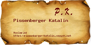 Pissenberger Katalin névjegykártya